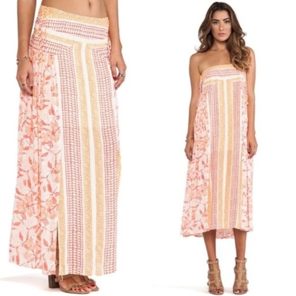 Free People Squared Off Convertible Skirt/Dress in Festival Combo